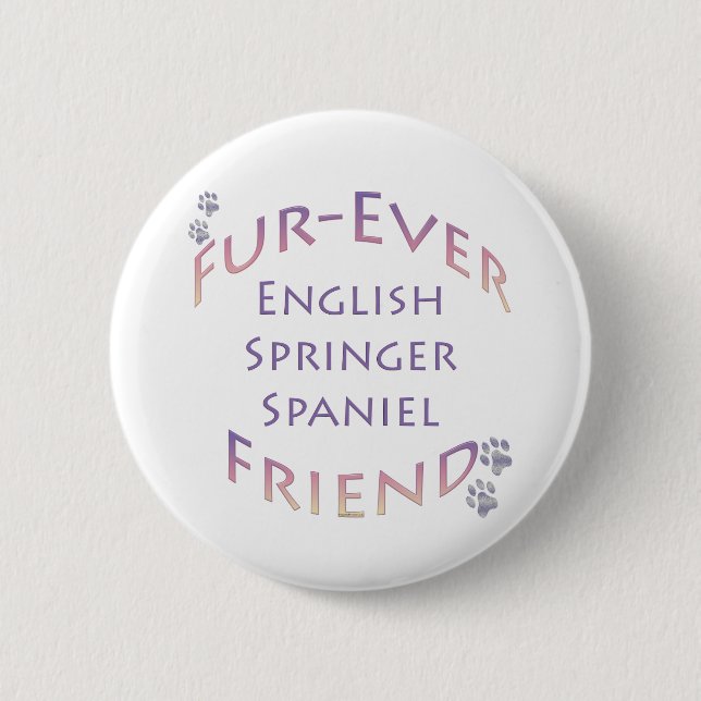 Badge Rond 5 Cm Anglais Springer Spaniel Furever (Devant)