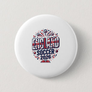 Badge Rond 5 Cm Angleterre Football 2026 Football Gras Pays Typogr