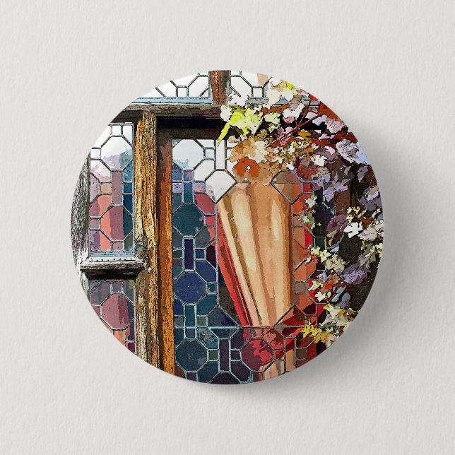 BADGE ROND 5 CM ANGLETERRE VICTORIENNE (Devant)