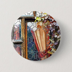 BADGE ROND 5 CM ANGLETERRE VICTORIENNE