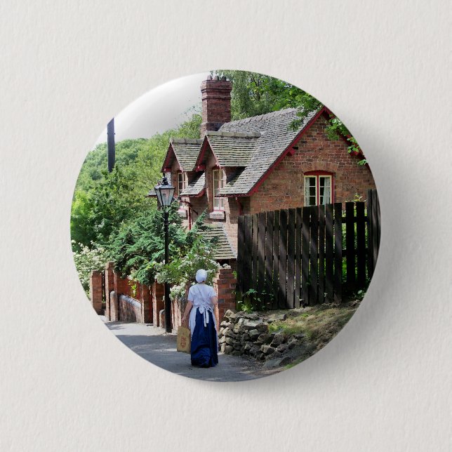 BADGE ROND 5 CM ANGLETERRE VICTORIENNE (Devant)