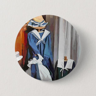 BADGE ROND 5 CM ANGLETERRE VICTORIENNE