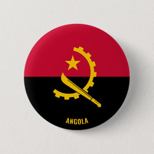 Badge Rond 5 Cm Angola Drapeau mignon Patriotique