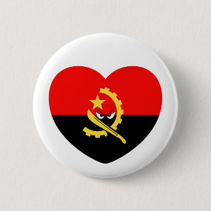 Badge Rond 5 Cm Angolan heart - For real Angolans!