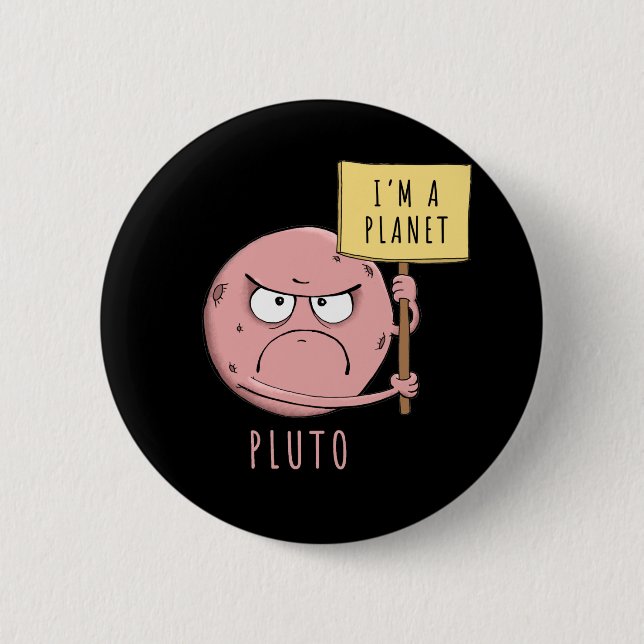 Badge Rond 5 Cm Angry Pluto (Devant)