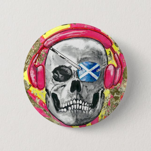 Badge Rond 5 Cm Angry Scotland Podcast (Devant)