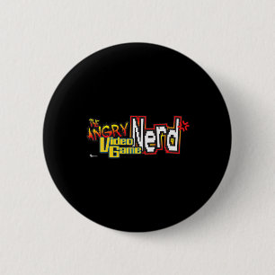 Badge Rond 5 Cm Angry Video Game Nerd Logo Premium