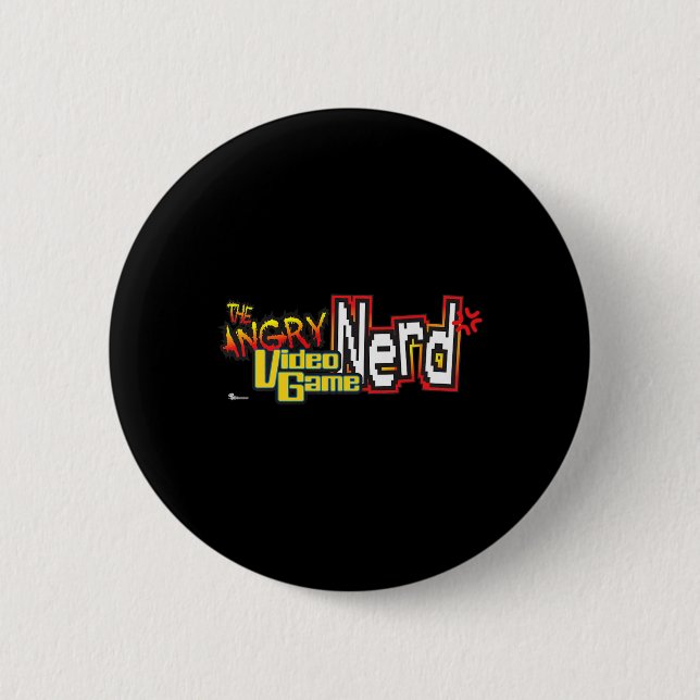 Badge Rond 5 Cm Angry Video Game Nerd Logo Premium (Devant)
