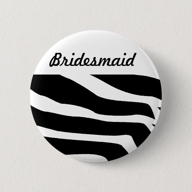 Badge Rond 5 Cm Animal d'impression de zèbre (Devant)