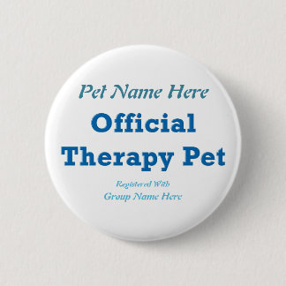 Badge Rond 5 Cm Animal familier officiel de thérapie