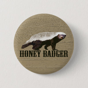 Badge Rond 5 Cm Animal sauvage de Honey Badger