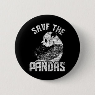 Badge Rond 5 Cm Animal Welfare Bear Earth Day Save The Panda