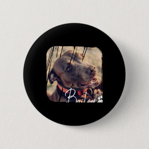 Badge Rond 5 Cm Animaux Domestiques Moderne Simple Cool Nge Nom Et