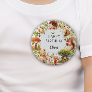 Badge Rond 5 Cm Animaux sauvages Mignonne Forêt Magique