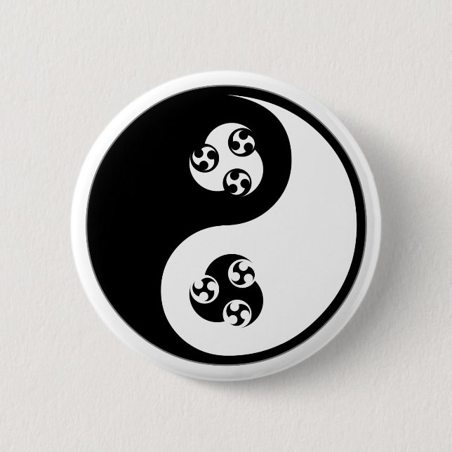 Badge Rond 5 Cm Anime de Yin Yang (Devant)