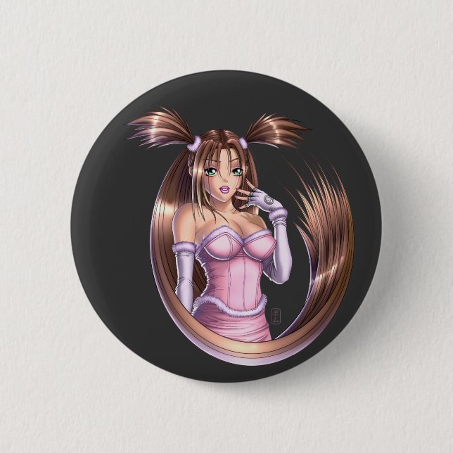 Badge Rond 5 Cm Anime Girl - Nikki (Devant)