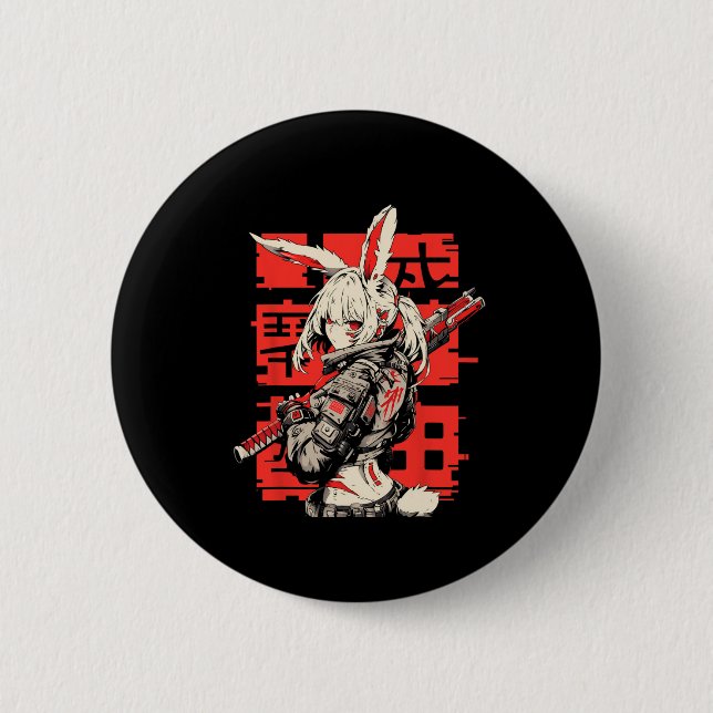 Badge Rond 5 Cm Anime Manga Cyberpunk Techwear Esthétique Harajuku (Devant)