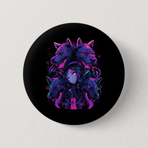 Badge Rond 5 Cm Anime Manga Cyberpunk Techwear Esthétique Harajuku