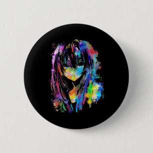 Badge Rond 5 Cm Anime Manga Graphisme Colorful Art Anime