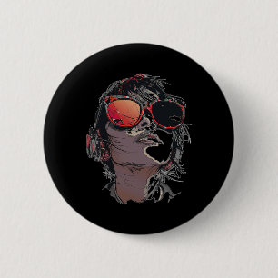 Badge Rond 5 Cm Anime Manga Graphisme Lunettes de soleil Art Anime