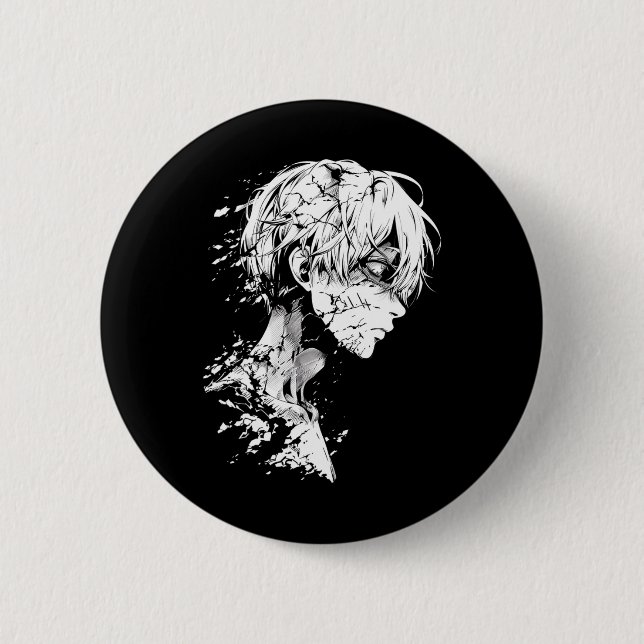 Badge Rond 5 Cm Anime Manga Motif Dessin Artiste Anime (Devant)