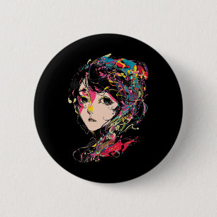 Badge Rond 5 Cm Anime Manga Motif Illustration colorée Anime 1