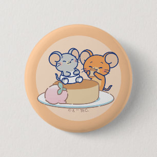 Badge Rond 5 Cm Anime Tuffy et Jerry Cheesecake