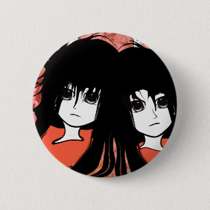 Badge Rond 5 Cm Anime Twins