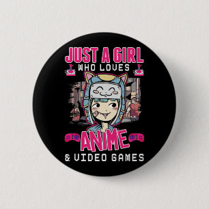 Badge Rond 5 Cm Anime Video Games Girl Otaku Teen Japanese Gaming