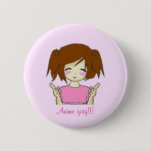 Badge Rond 5 Cm Anime yay ! ! bouton