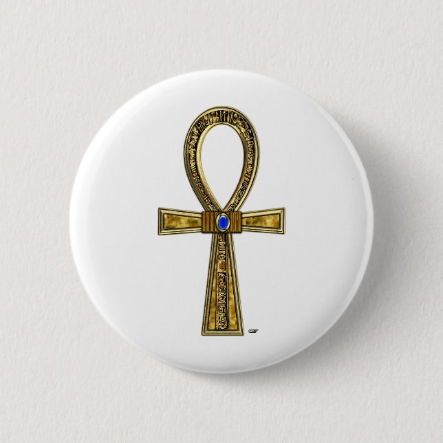 Badge Rond 5 Cm Ankh (Devant)