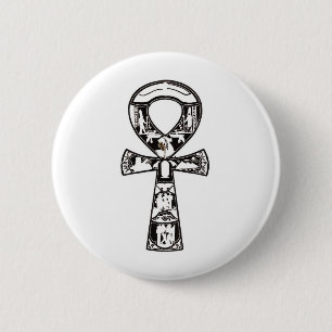 Badge Rond 5 Cm Ankh 1