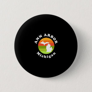 Badge Rond 5 Cm Ann Arbor Michigan Plein air Lever du soleil Mi Va