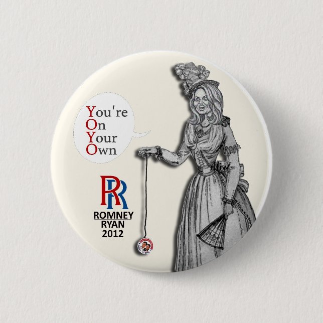 Badge Rond 5 Cm Ann Romney : YO-YO (Devant)