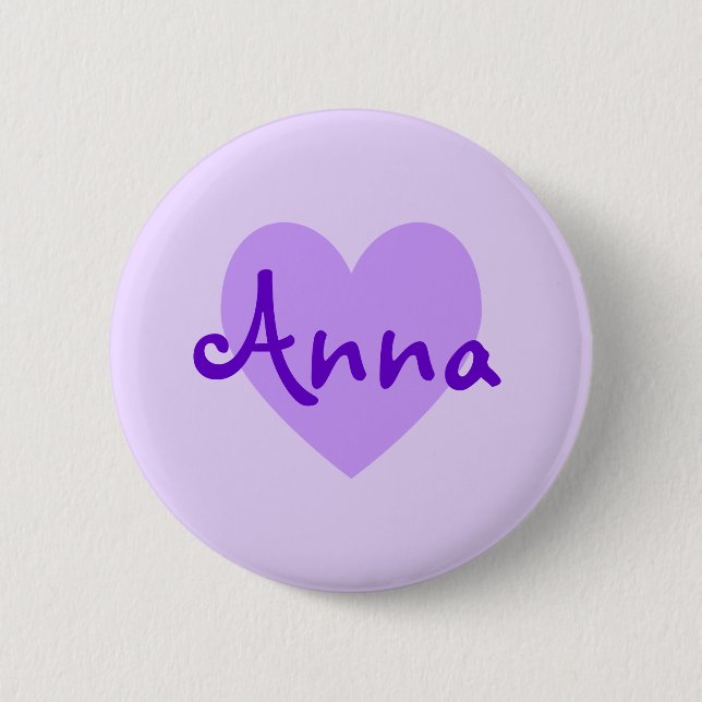Badge Rond 5 Cm Anna en violet (Devant)