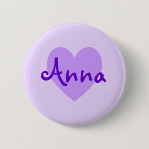 Badge Rond 5 Cm Anna en violet