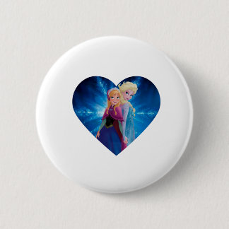 Badge Rond 5 Cm Anna et Elsa Frozen