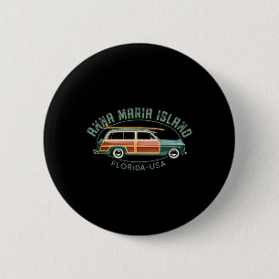 Badge Rond 5 Cm Anna Maria Island Floride Surf vintage