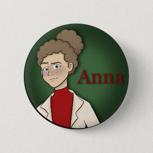 Badge Rond 5 Cm Anna O'Brien Bouton