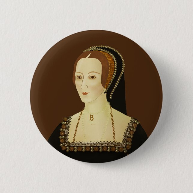 Badge Rond 5 Cm Anne Boleyn - illustration historique (Devant)