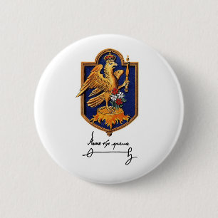 Badge Rond 5 Cm Anne Boleyn Signature et armoiries