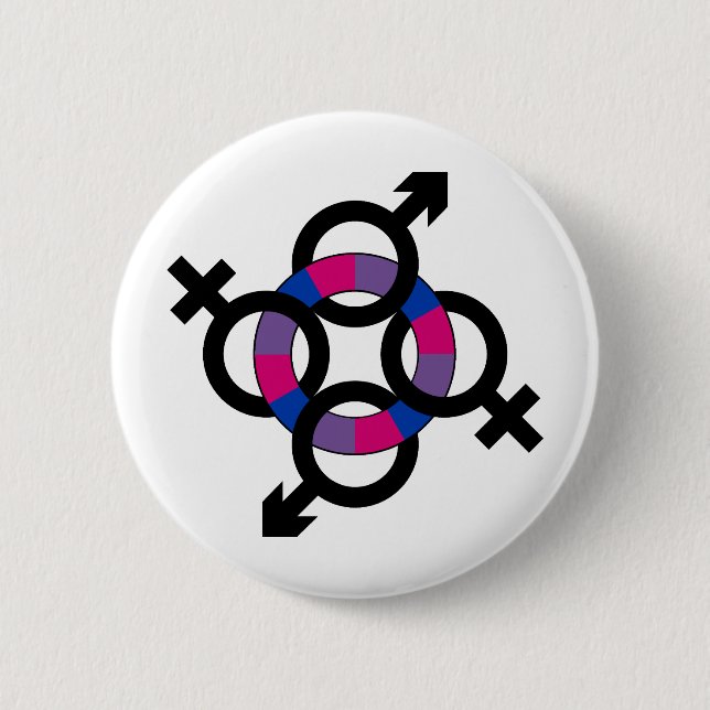 Badge Rond 5 Cm Anneau bisexuel (Devant)