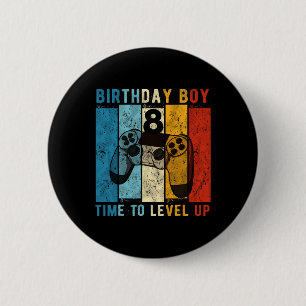 Badge Rond 5 Cm Année Anniversaire Garçon 8 Fois Jusqu'À Niveau 8e
