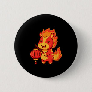 Badge Rond 5 Cm Année Cheval Lunaire Chinois