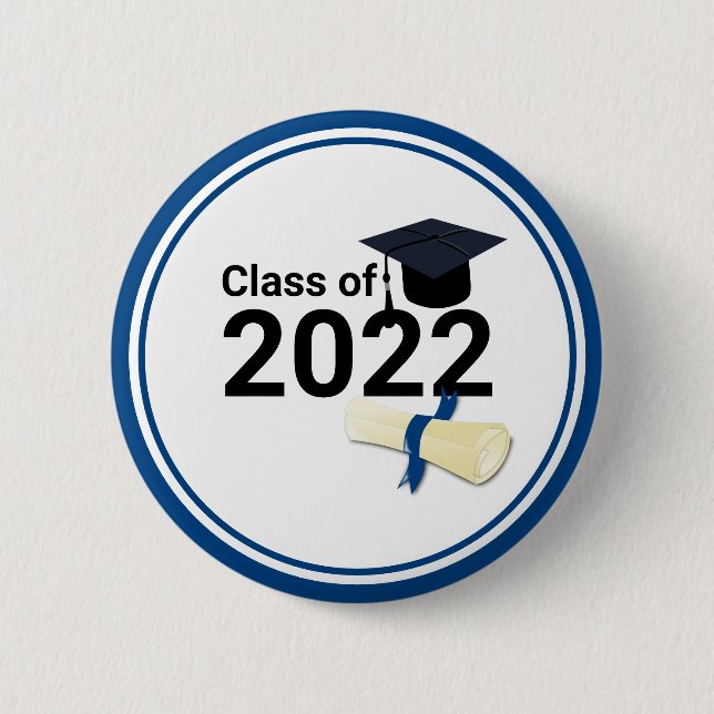 Badge Rond 5 Cm Année de diplôme classe élégante de 2022 (Devant)