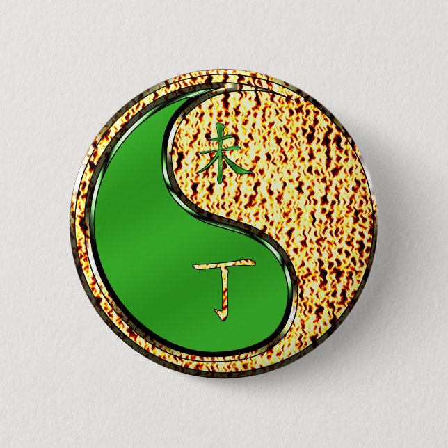 Badge Rond 5 Cm Année de la chèvre d'incendie (Devant)