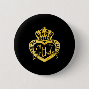 Badge Rond 5 Cm Année de naissance 1974 Anniversaire Vintage 1974