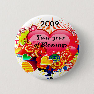 Badge Rond 5 Cm Année des bénédictions_Button_2009 par Elenne Boot