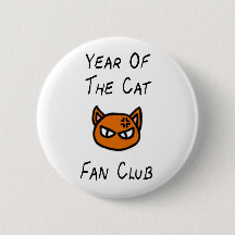 Année du bouton de club de fan de chat