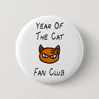 Badge Rond 5 Cm Année du bouton de club de fan de chat